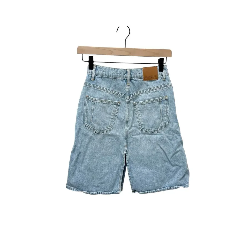 Derek Lam 10 Crosby Cotton Juliet High‎ Rise Denim Skirt Size 24